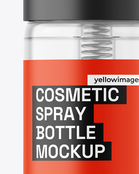 Clear Cosmetic Spray Bottle Mockup Clear Cosmetic Spray Bottle Mockup