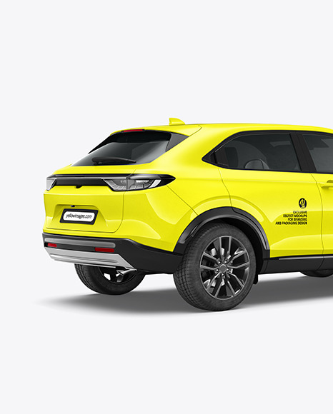 Crossover SUV Mockup - Back Half Side View