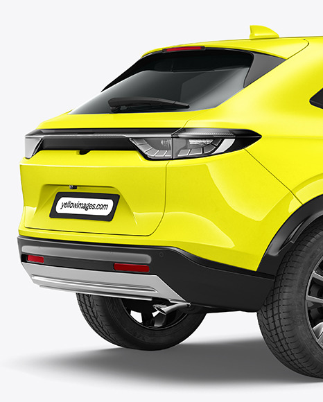 Crossover SUV Mockup - Back Half Side View