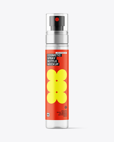 Frosted Cosmetic Spray Bottle Mockup