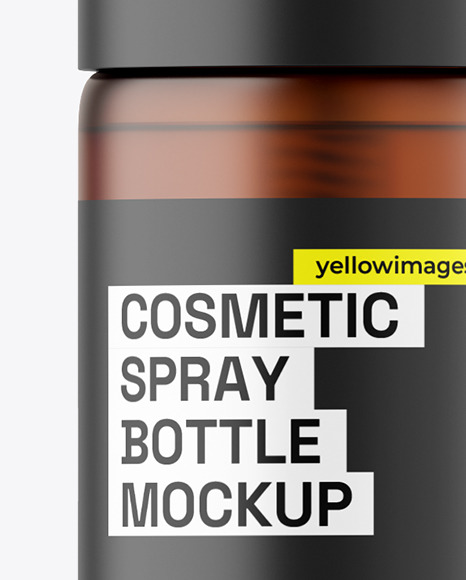 Frosted Amber Cosmetic Spray Bottle Mockup