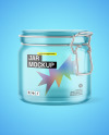 Frosted Jar w/ Clamp Lid Mockup