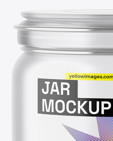 Frosted Jar w/ Clamp Lid Mockup