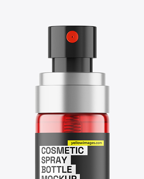 Colored Cosmetic Spray Bottle Mockup