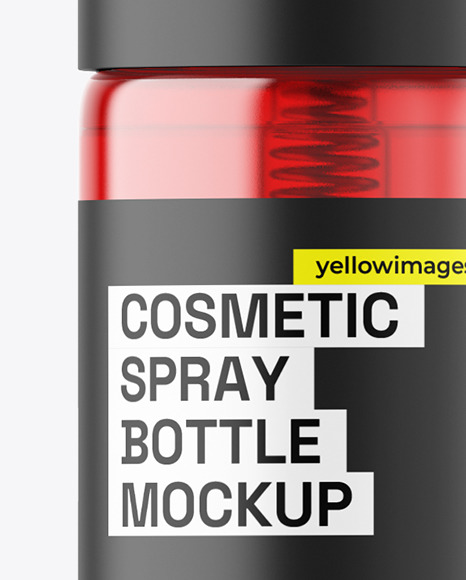 Colored Cosmetic Spray Bottle Mockup