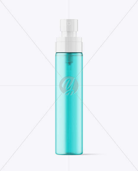 Frosted Colored Cosmetic Spray Bottle Mockup