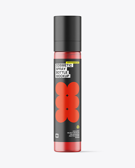 Frosted Colored Cosmetic Spray Bottle Mockup