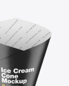 Paper Ice Cream Cone Mockup