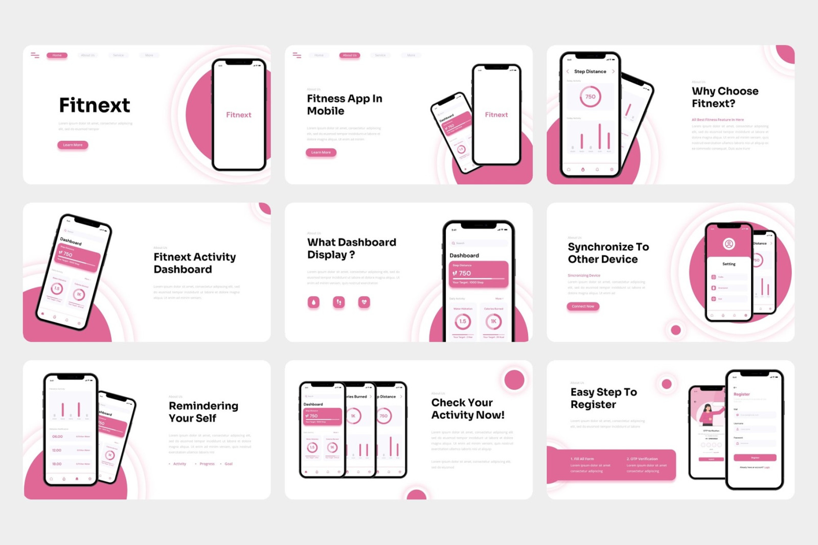 Fitnext - Fitness App & SAAS Google Slides Template Fitnext - Fitness App & SAAS Google Slides Template