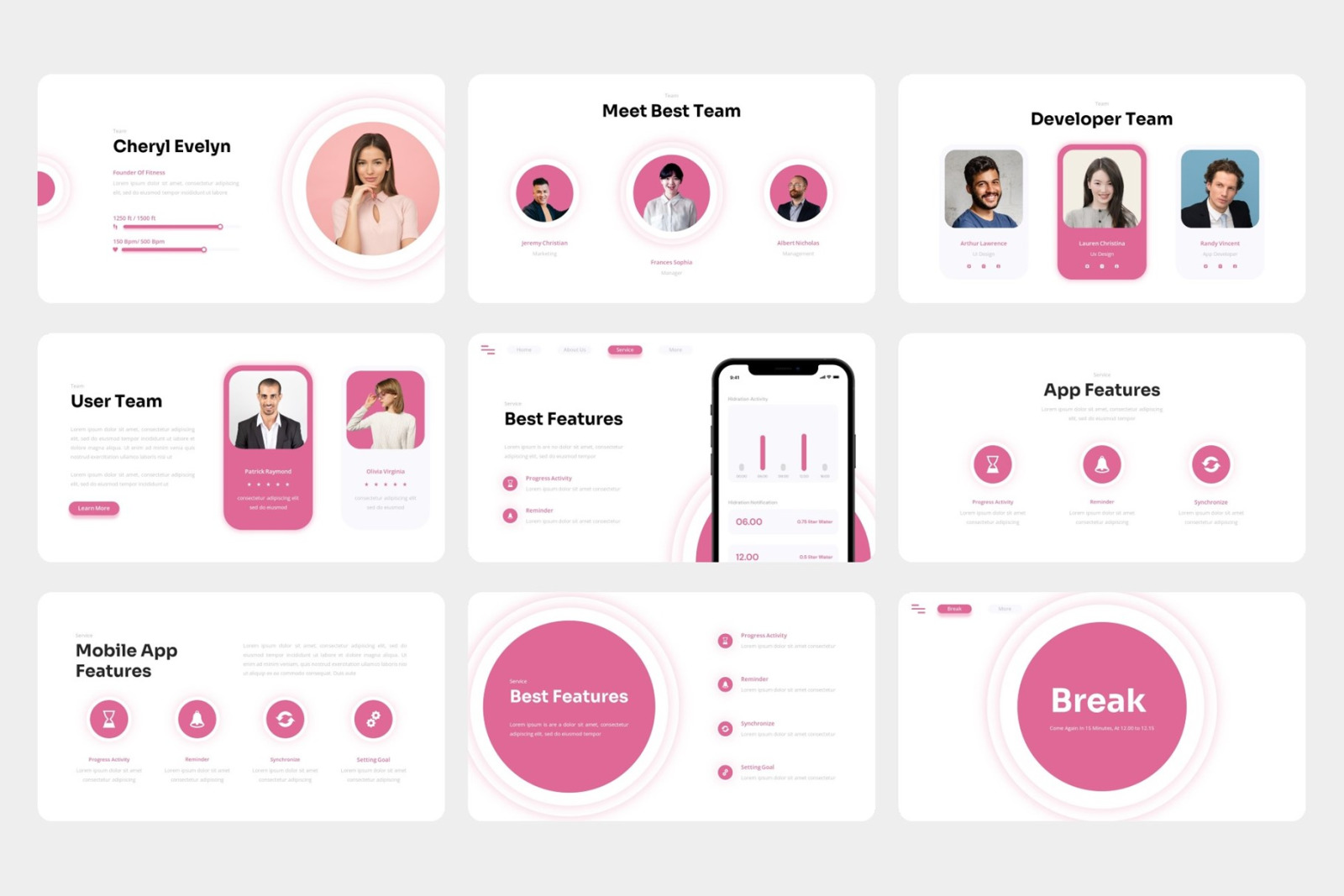 Fitnext - Fitness App & SAAS Google Slides Template Fitnext - Fitness App & SAAS Google Slides Template