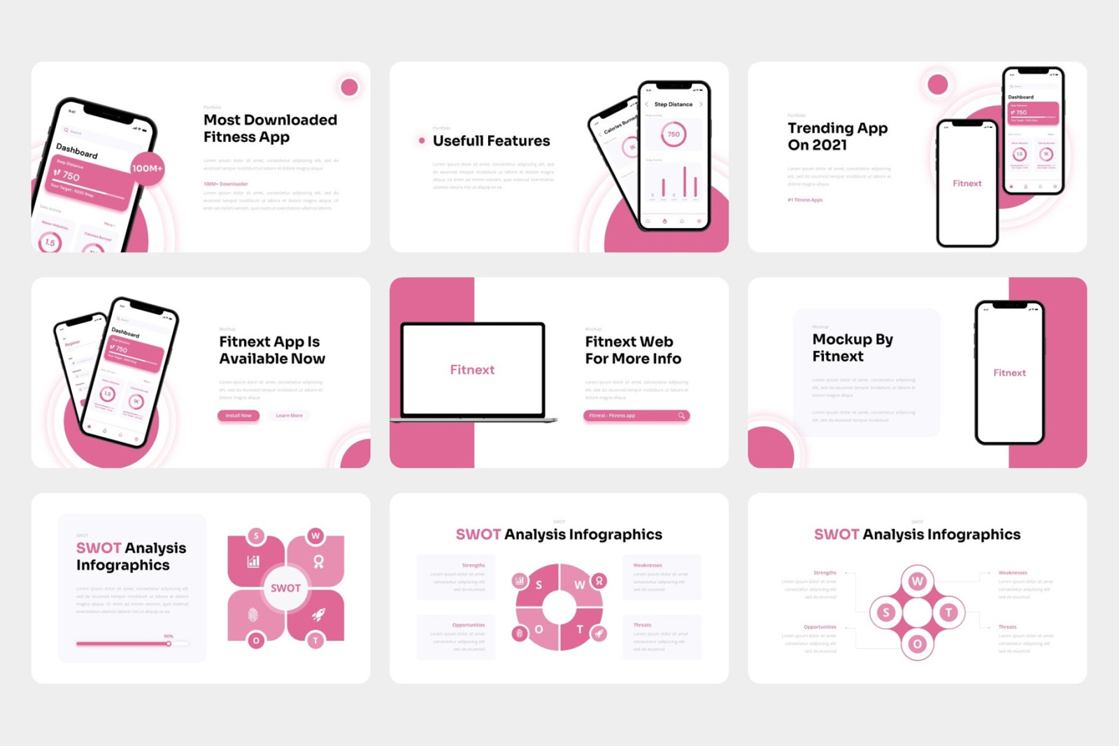 Fitnext - Fitness App & SAAS Google Slides Template Fitnext - Fitness App & SAAS Google Slides Template