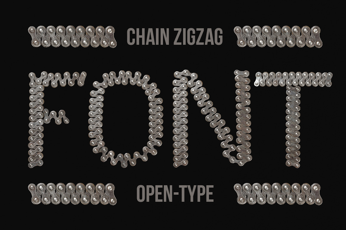 Chain Zigzag Font Chain Zigzag Font