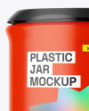 Glossy Plastic Jar Mockup