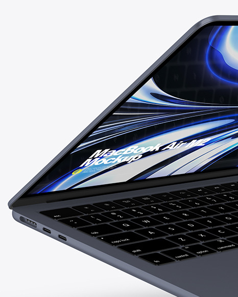 MacBook Air M2 Midnight Mockup