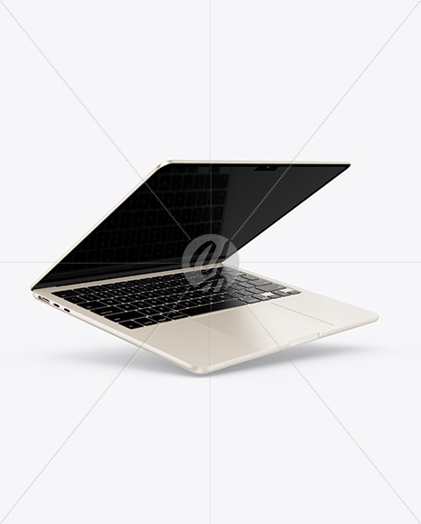 MacBook Air M2 Starlight Mockup