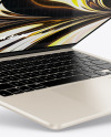 MacBook Air M2 Starlight Mockup