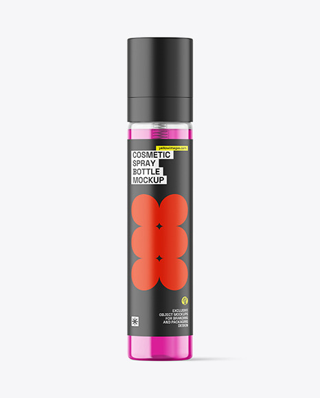 Clear Cosmetic Spray Bottle Mockup