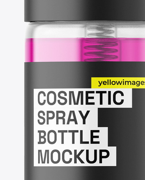 Clear Cosmetic Spray Bottle Mockup