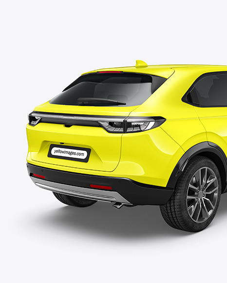 Crossover SUV Mockup - Back Half Side View