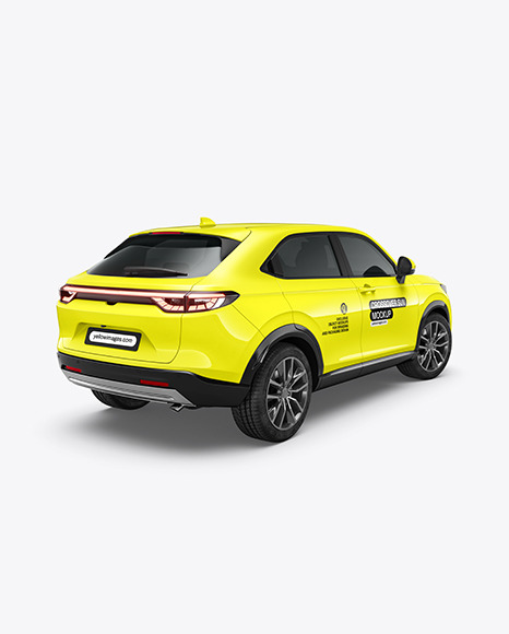 Crossover SUV Mockup - Back Half Side View