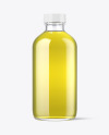 8oz Clear Glass Oil Boston Bottle Mockup