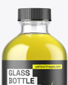 8oz Clear Glass Oil Boston Bottle Mockup