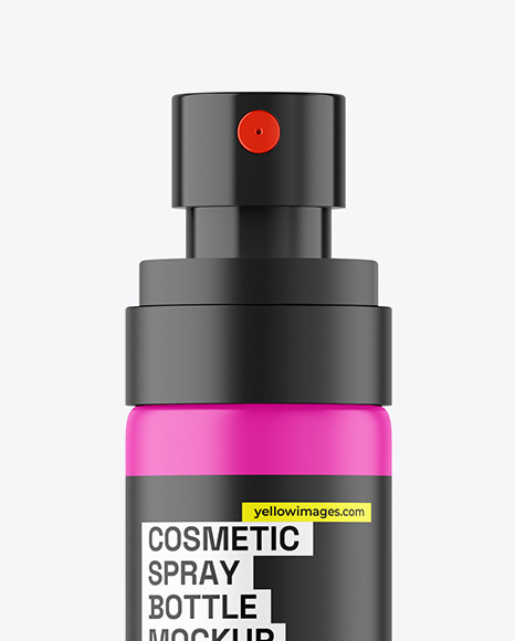 Matte Cosmetic Spray Bottle Mockup