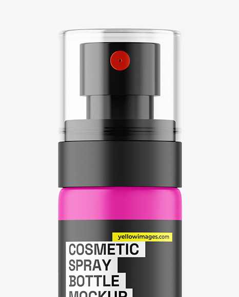 Matte Cosmetic Spray Bottle Mockup