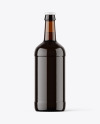 Amber Glass Beer Bottle Mockup
