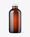 8oz Amber Glass Boston Bottle Mockup