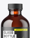 8oz Amber Glass Boston Bottle Mockup