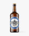 Amber Glass Beer Bottle Mockup