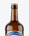 Amber Glass Beer Bottle Mockup