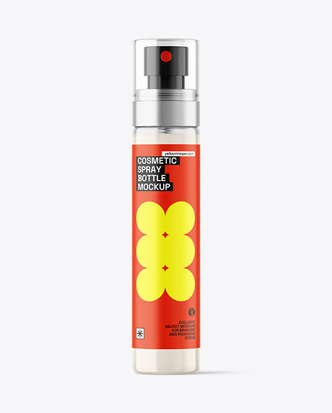 Clear Cosmetic Spray Bottle Mockup