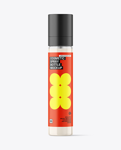 Clear Cosmetic Spray Bottle Mockup