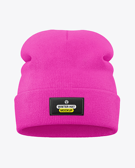 Winter Hat Mockup - Front View