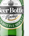 Green Glass Beer Bottle Mockup