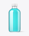 8oz Clear Glass Boston Bottle Mockup