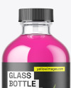 8oz Clear Glass Boston Bottle Mockup