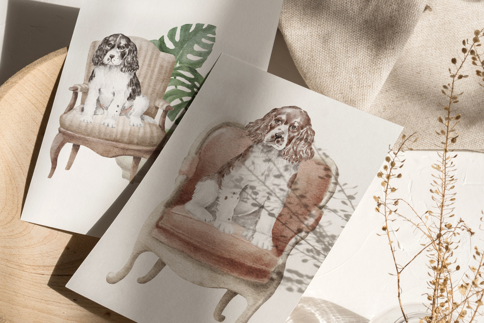 Springer Spaniel dogs and puppies clipart Springer Spaniel dogs and puppies clipart
