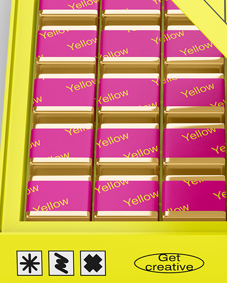 Box of Chocolate Sweets Mockup