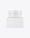 Matte Jar W/ Paper Box Mockup