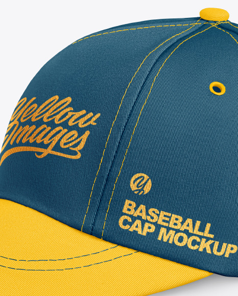 Baseball Cap Mockup - Half Side View