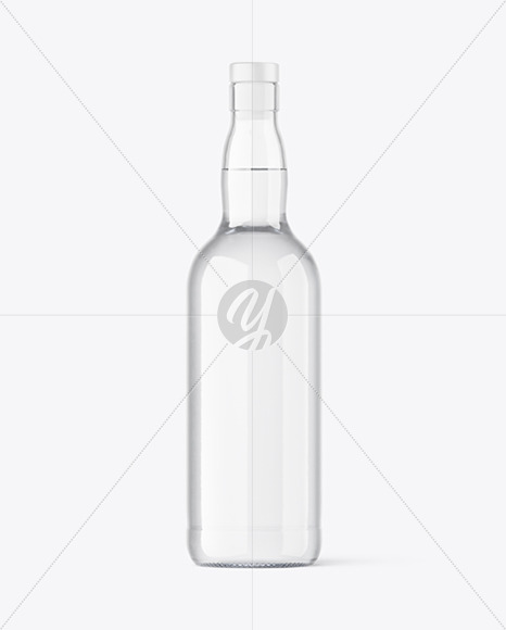Clear Glass Vodka Bottle Mockup Clear Glass Vodka Bottle Mockup