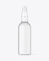 Clear Glass Vodka Bottle Mockup