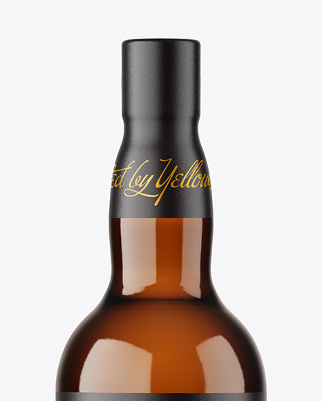 Amber Glass Bottle Mockup