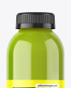 Clear PET Green Juice Bottle Mockup