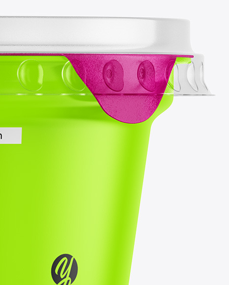 Matte Yogurt Cup Mockup