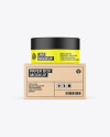 Matte Jar W/ Kraft Box Mockup Matte Jar W/ Kraft Box Mockup