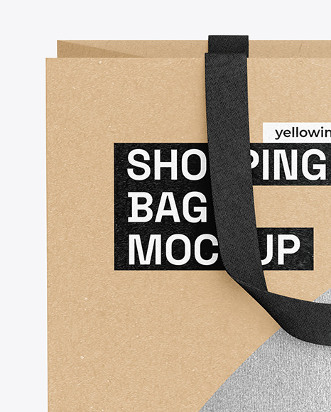 Kraft Paper Shopping Bag Mockup